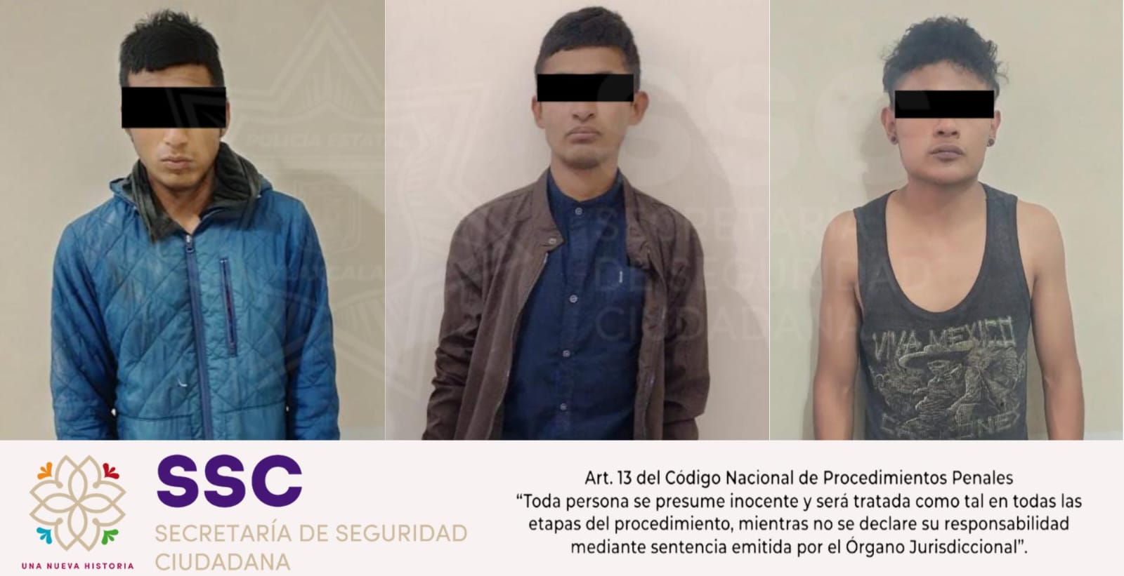 Nueva detención de tres hombres por robo en Zacatelco